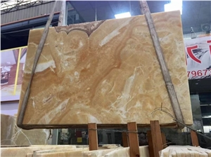 Royal Orange Onyx Slab for Project