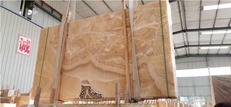 Royal Orange Onyx Slab for Project
