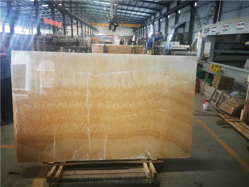 Royal Orange Onyx Slab for Project