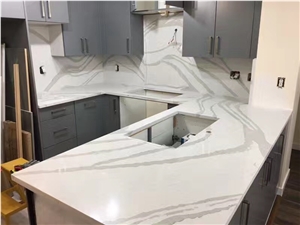 Royal White Artificial Quartz Stone for Countertop