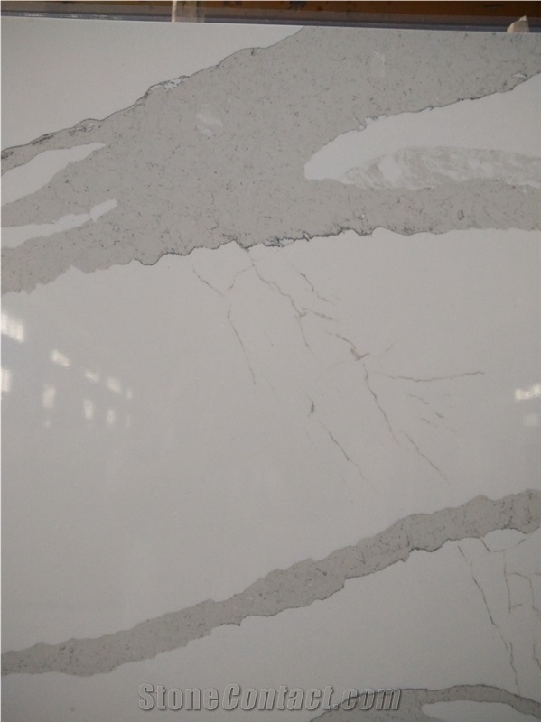 Royal White Artificial Quartz Stone for Countertop
