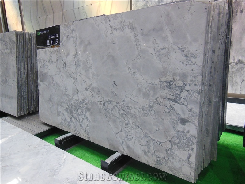 Silver Statuario Marble Slab for Hotel Project