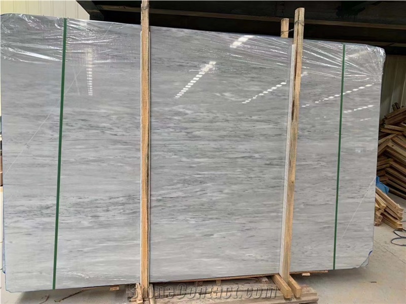 Start White Blue Marble Slab for Project