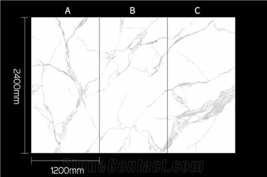Super Thin 6mm Artificial Stone Calacatta White