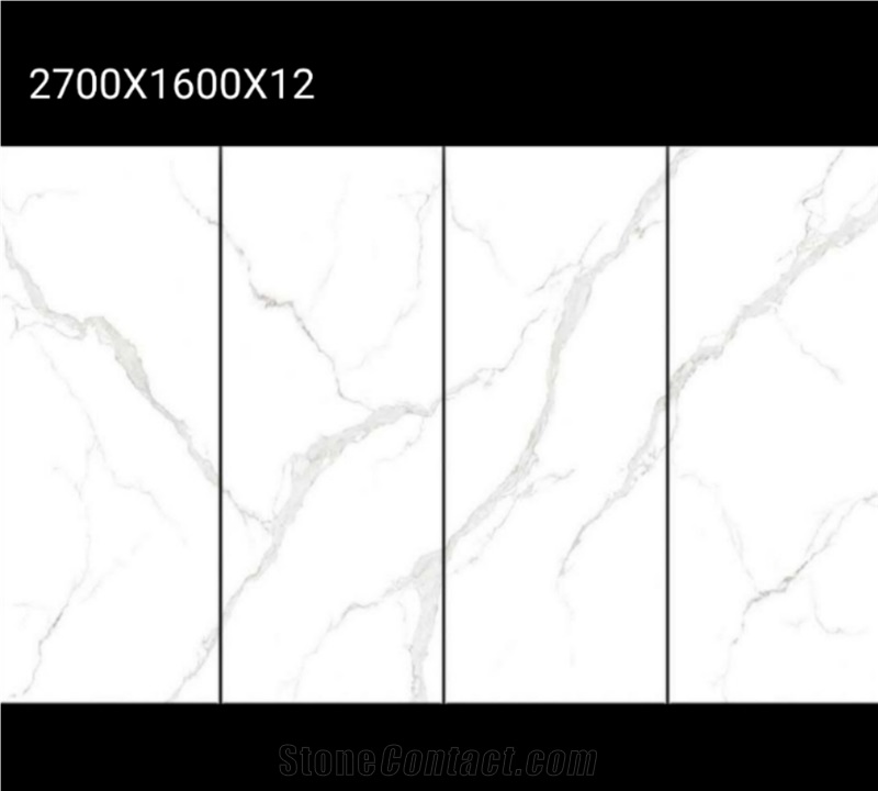 Super Thin 6mm Calacatta White Artificial Stone