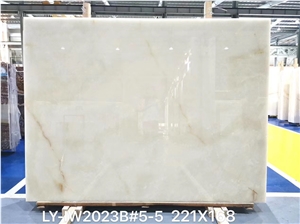 Titanium White Onyx Slab for Project