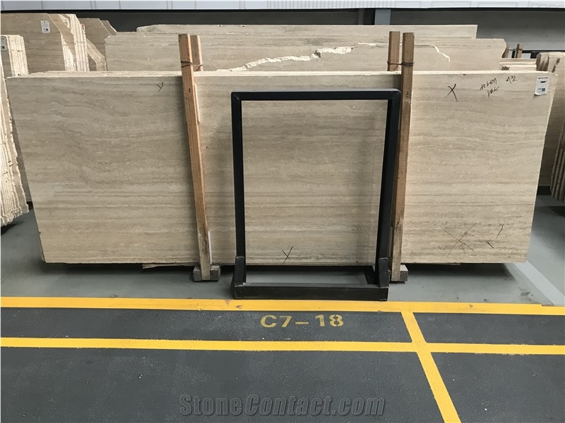 Travertino Romano Bianco Trevi Slab