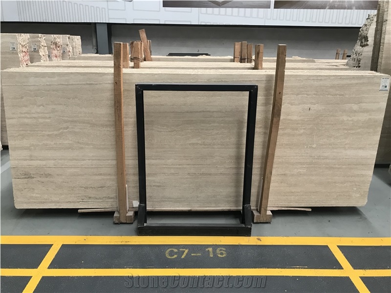 Travertino Romano Bianco Trevi Slab