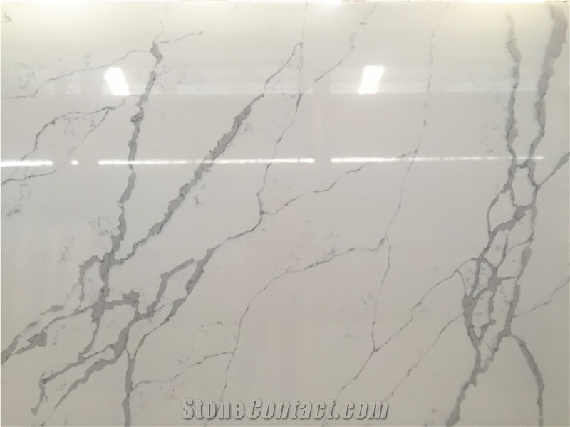 White Artificial Quartz Stone for Countertop