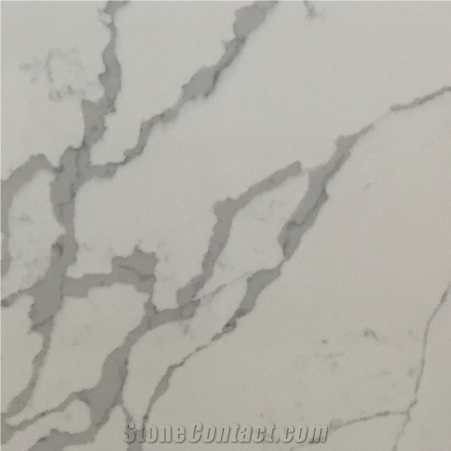 White Artificial Quartz Stone for Countertop