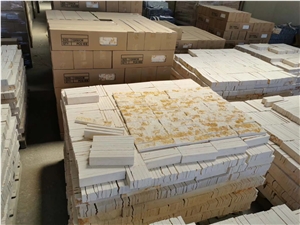 White Culture Stone Mosaic Veneer for Wall Decor
