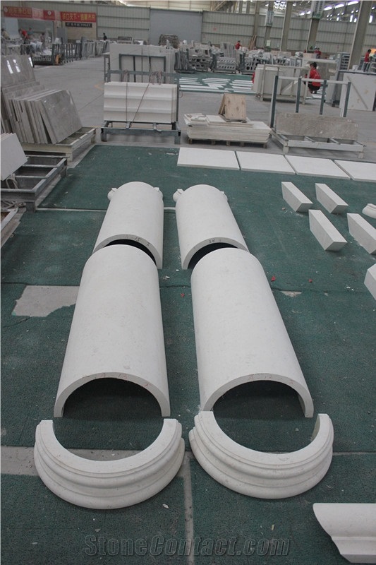 White Limestone Natural Stone Columns