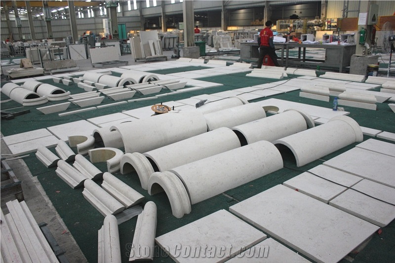 White Limestone Natural Stone Columns