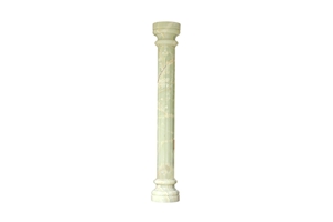 White Onyx Stone Columns for Luxury Villa