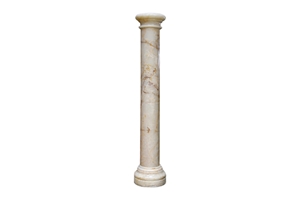 White Onyx Stone Columns for Luxury Villa