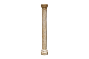 White Onyx Stone Columns for Luxury Villa