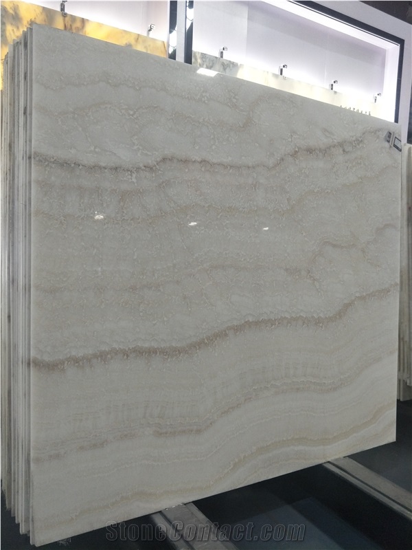 White Wooden Onyx Stone for Floor and Wall Tile