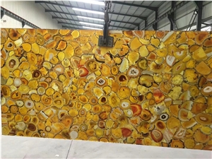 Yellow Semiprecious Stone for Coffee Tabletop