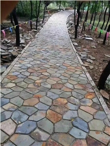 Yixian Multicolor Slate Flogstone Walkway Pavers