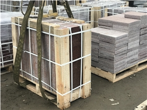 Leznykivske Granite, Maple Red Ukraine, Leznykivskoe Red Granite Facing Tiles