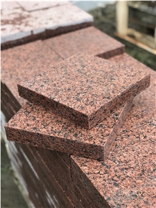 Pavement Tile, Road Surface Tiles, Leznykivskoe Red Granite Stone Paving