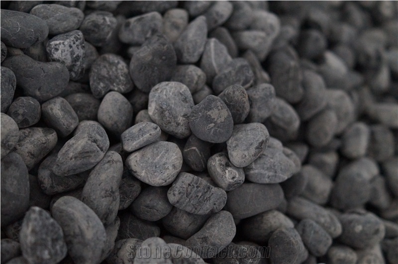 Balck Pebbles, River Stone, Crushed Chips Gravels