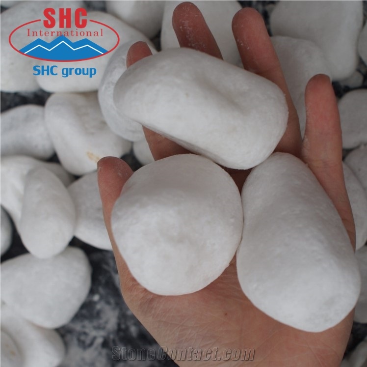 Snow White Tumble Stone for Decorating Out Door