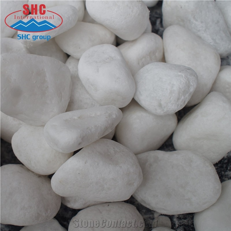 Snow White Tumble Stone for Decorating Out Door