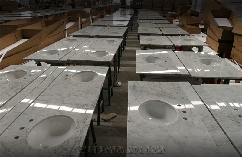 Calacatta Carrara Marble Bathroom Vanity Tops