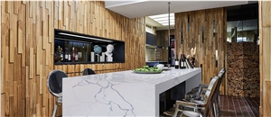 Calacatta Quartz Kitchen Countertop,Island Top