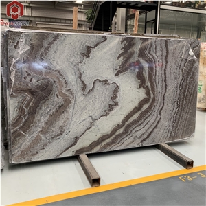 Beautiflu Brown Marble With Dragon Veins Slab
