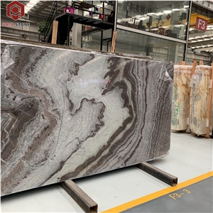 Beautiflu Brown Marble With Dragon Veins Slab