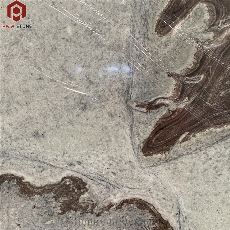 Beautiflu Brown Marble With Dragon Veins Slab