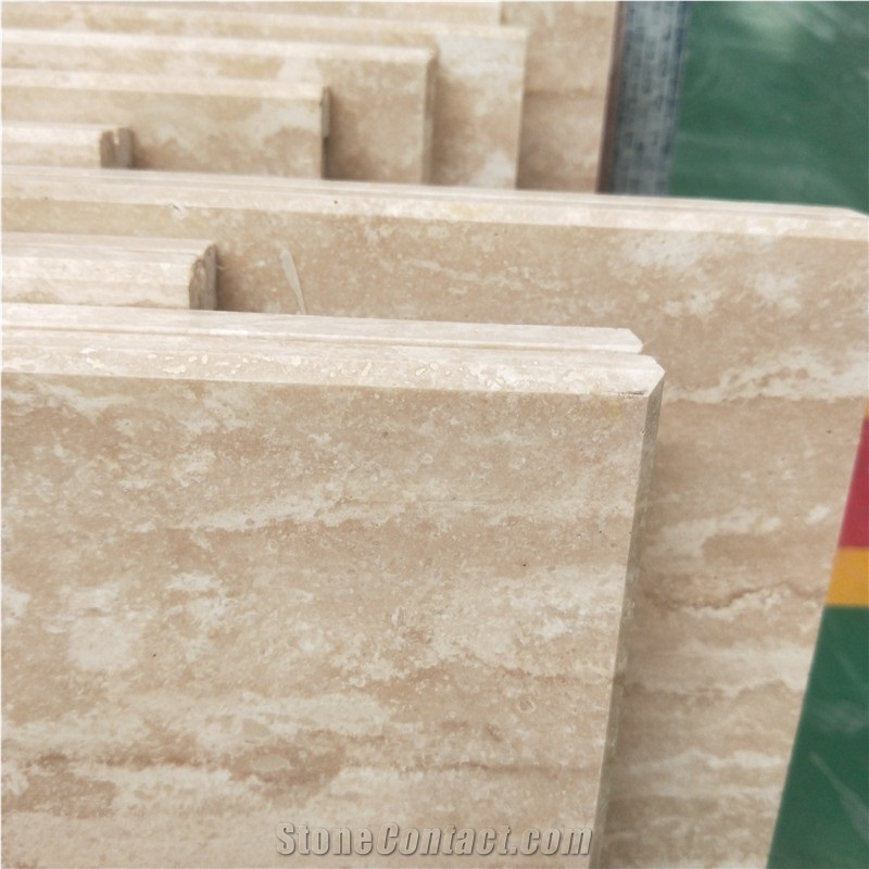 Beige Travertine Bathroom Countertop Decor