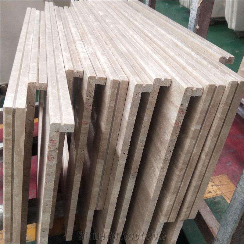 Beige Travertine Bathroom Countertop Decor