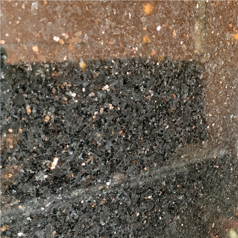 Black Galaxy Granite Slab For Wall And Floor Decortaion