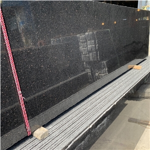 Black Galaxy Granite Slab For Wall And Floor Decortaion