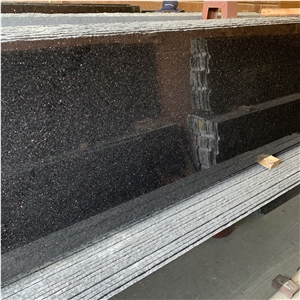 Black Galaxy Granite Slab For Wall And Floor Decortaion
