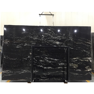 Cometic Black Quartzite Slabs Tiles