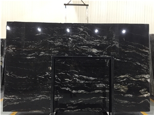Cometic Black Quartzite Slabs Tiles
