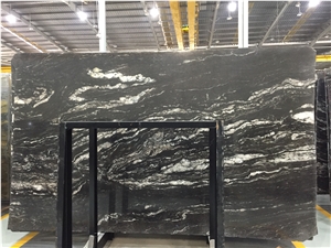 Cometic Black Quartzite Slabs Tiles