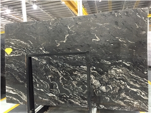 Cometic Black Quartzite Slabs Tiles
