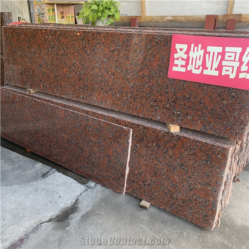 Decorative Natural Rosso Santiago Red Granite