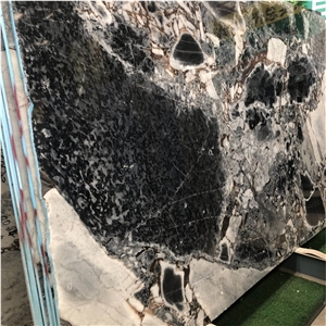 Elephant White Marble With Gray Black Color Slab