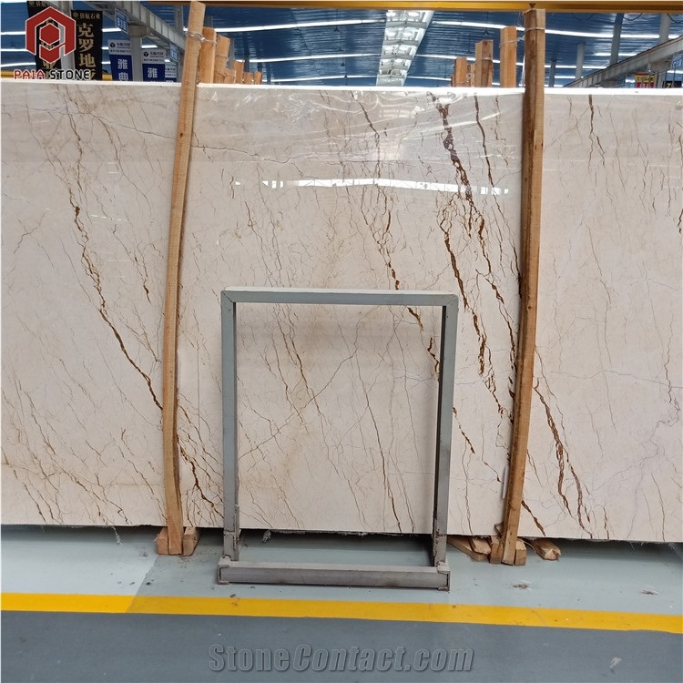Sofitel Gold Beige Marble Tile For Floor Decor