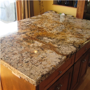 Luxury Stone Golden Butterfly Granite Slab For Wall