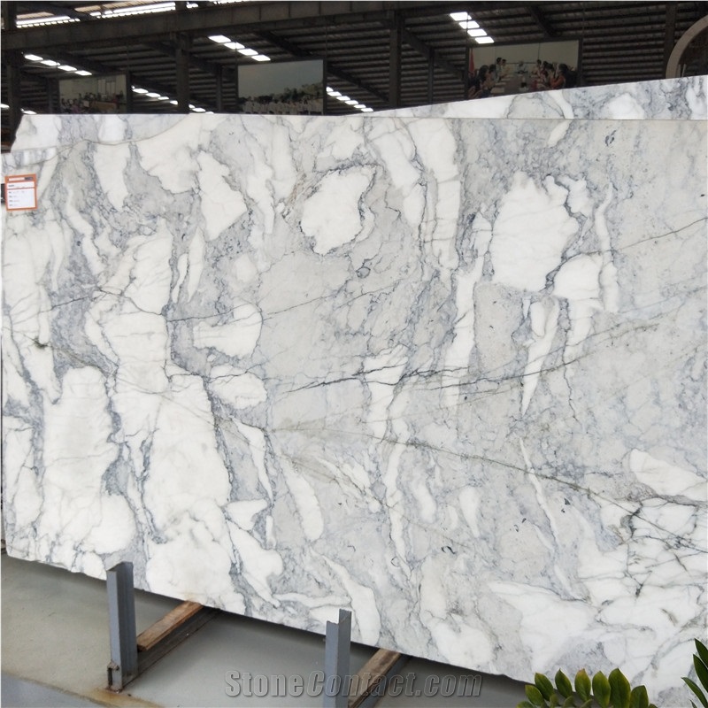 Italian Bianco Carrara Venato White Marble Slab
