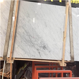 Italian Bianco Carrara White Marble Tiles For Bathroom Wall