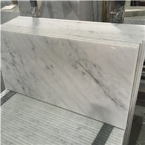 Italian Bianco Carrara White Marble Tiles For Bathroom Wall