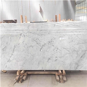 Italian Bianco Carrara White Marble Tiles For Bathroom Wall